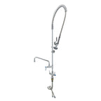 Thumbnail image #1 for T&S Brass EasyInstall B-0113-12-CR-B Single-Hole Deck-Mount Pre-Rinse Unit with 12-Inch Swing Faucet and 44-Inch Stainless Steel Hose