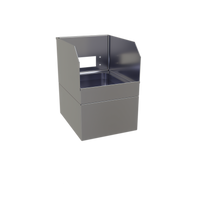 Glastender Stainless Steel Wall-Mount Hand Sink with Skirt and Side Splashes, 12 x 15 Inches