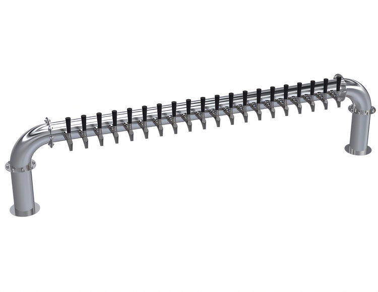 Product image #1 for Krowne 20-Faucet Pass-Through Glycol-Cooled Beer Tower, Brushed Stainless Steel