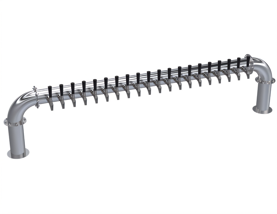 Product image #1 for Krowne 20-Faucet Pass-Through Glycol-Cooled Beer Tower, Brushed Stainless Steel