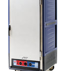 Thumbnail image #1 for Metro C5 Insulation Armour C537-MFS-U-BU Mobile Heated Holding and Proofing Cabinet, 3/4 Height, Blue Insulated, 14 Sheet Pan Capacity