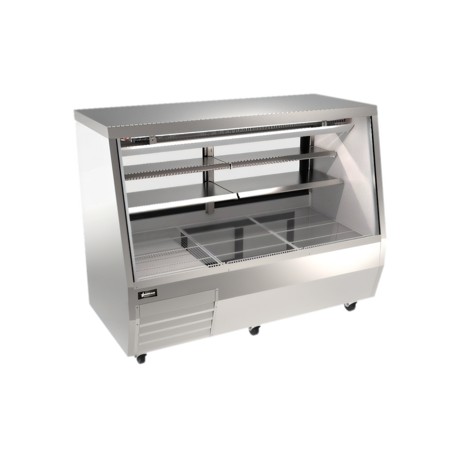 Product image #1 for Omcan 71-Inch Full-Service Refrigerated Deli Display Case, Floor Model, Self-Contained