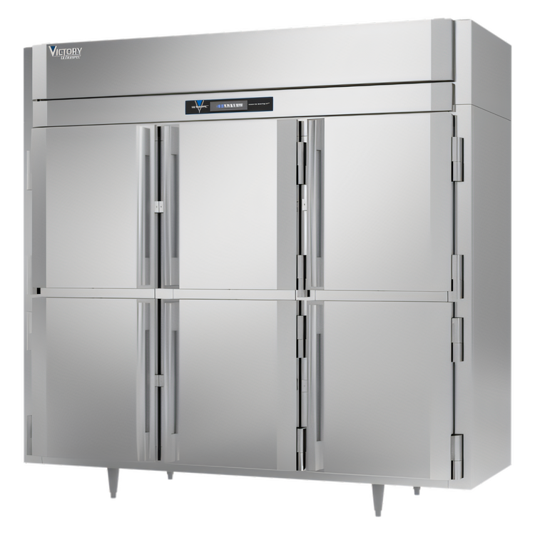 Product image #1 for Victory UltraSpec Extra-Wide Three-Section Reach-In Freezer with Solid Half Doors, Standard Depth