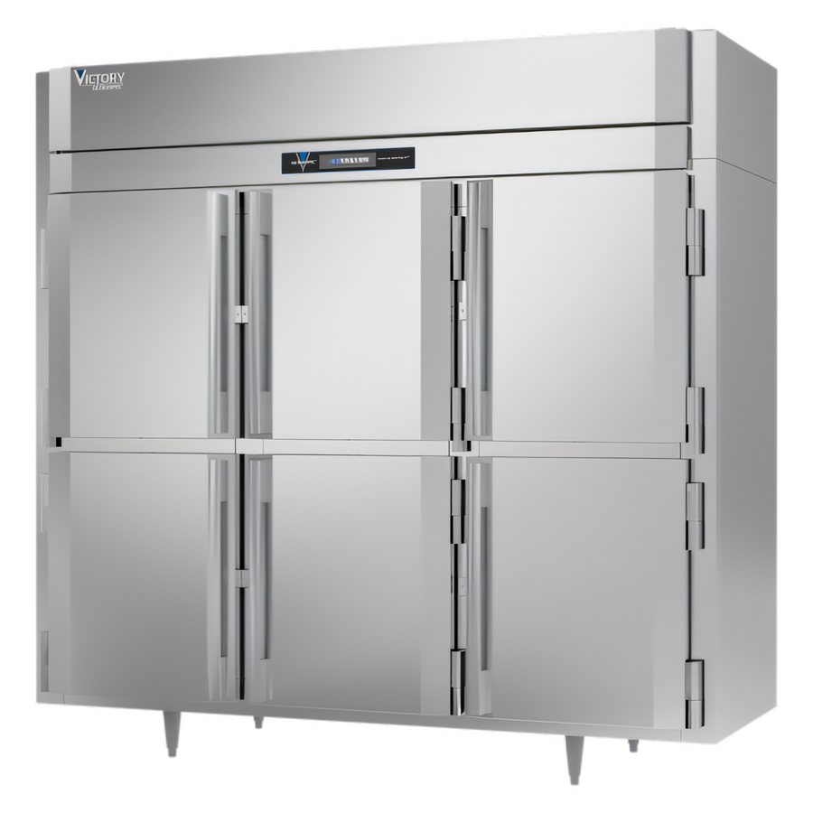 Product image #1 for Victory UltraSpec Extra-Wide Three-Section Reach-In Freezer with Solid Half Doors, Standard Depth