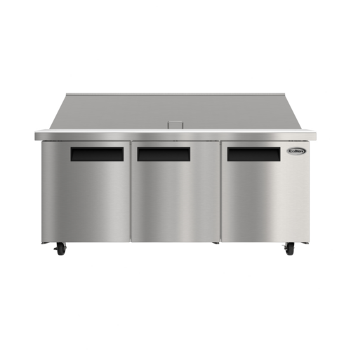 Product image #1 for KoolMore 70.4-Inch Mega Top 3-Door Sandwich / Salad Prep Table, 21.8 Cu. Ft., 30-Pan Capacity