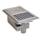 Thumbnail image #1 for Eagle Group ASWTFT-1296-FGG 96-Inch Recessed Floor Drain Trough Water Tempering System, 14-Gauge Stainless Steel, Anti-Slip Fiberglass Grating