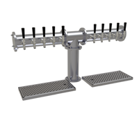 Countertop 10-Faucet Glycol-Cooled Pipe Tee Draft Dispensing Tower