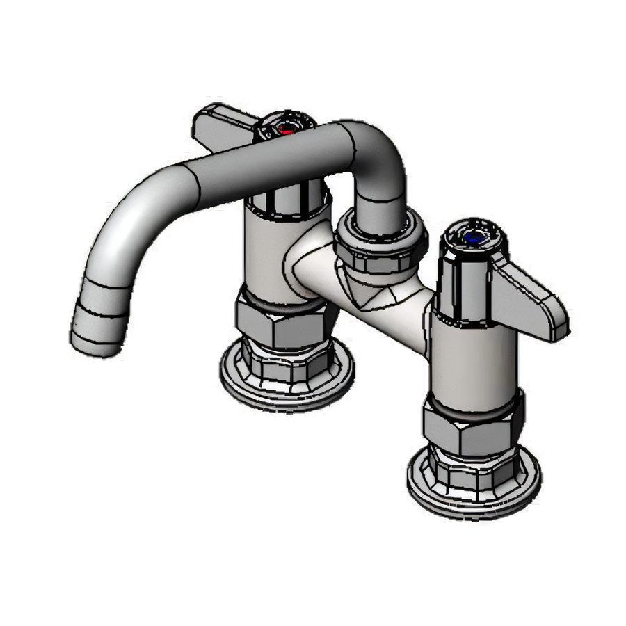 Product image #1 for equip 4-Inch Centers Deck Mount Mixing Faucet with 6-Inch Swing Nozzle