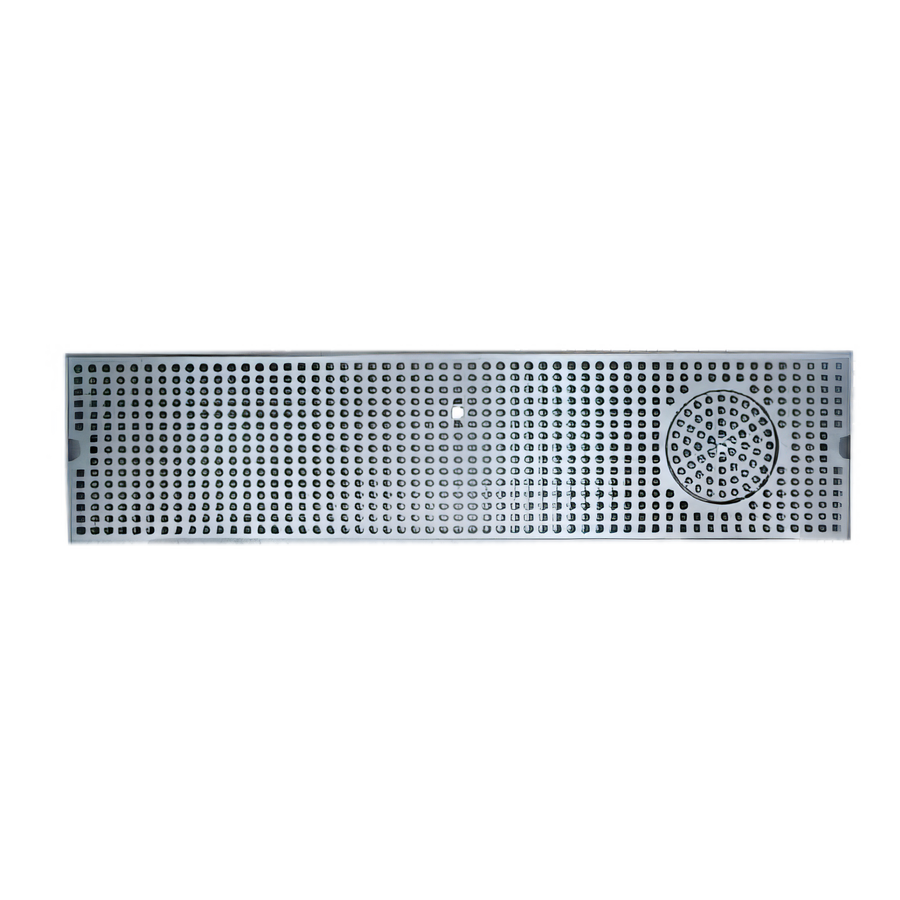 Product image #1 for 39-Inch Surface Mount Stainless Steel Drip Tray Trough with Integral Glass Rinser