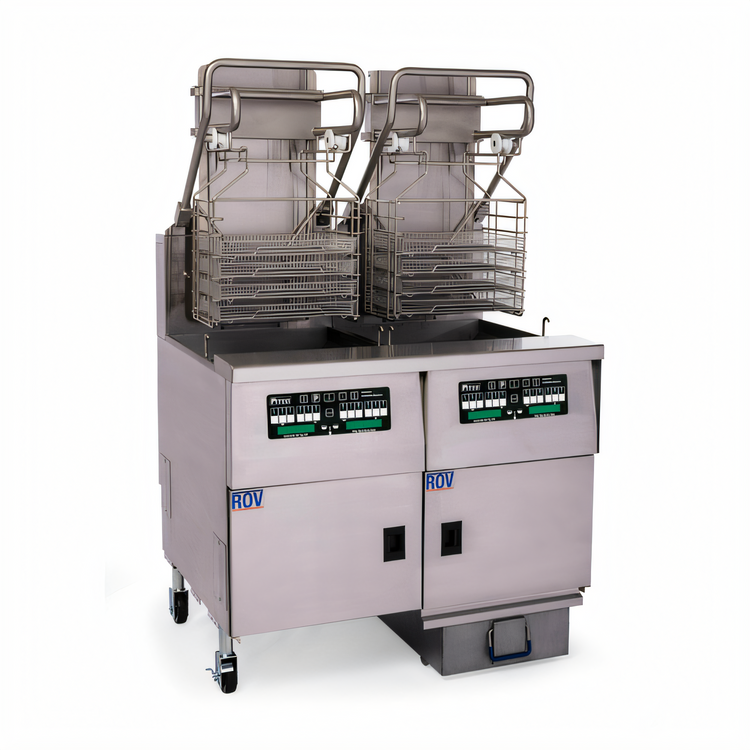 Product image #1 for Solstice Supreme Electric Dual-Tank Reduced Oil Volume Fryer System with Automatic Filtration and Lift Assist