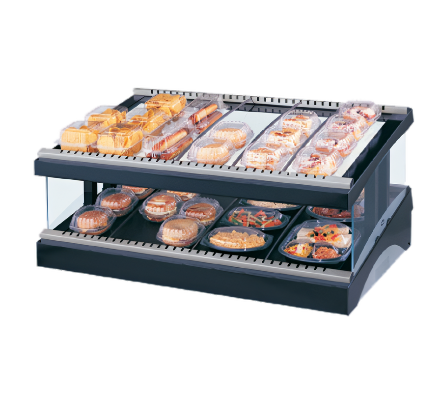 Product image #1 for Hatco Glo-Ray Designer Slant Countertop Hot Food Display Warmer with Heated Glass Shelf, 27-Inch