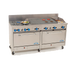 Thumbnail image #1 for Comstock-Castle 72-Inch Gas Range with 4 Open Burners, 18-Inch Griddle, 30-Inch Char-Broiler, and 2 Extra-Wide Ovens