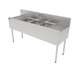 Thumbnail image #1 for Top Shelf TS Series 60-Inch 3-Compartment Stainless Steel Underbar Sink Unit with Left and Right Drainboards