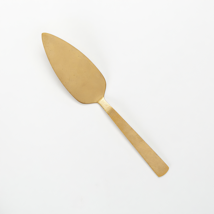 Product image #1 for 10-Inch Hammered Stainless Steel Pie Server with Vintage Gold Finish
