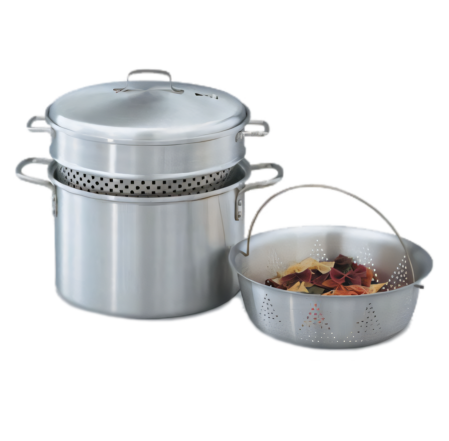 Product image #1 for Wear-Ever 8 Qt 3004 Aluminum Pasta Cooker / Vegetable Steamer Set