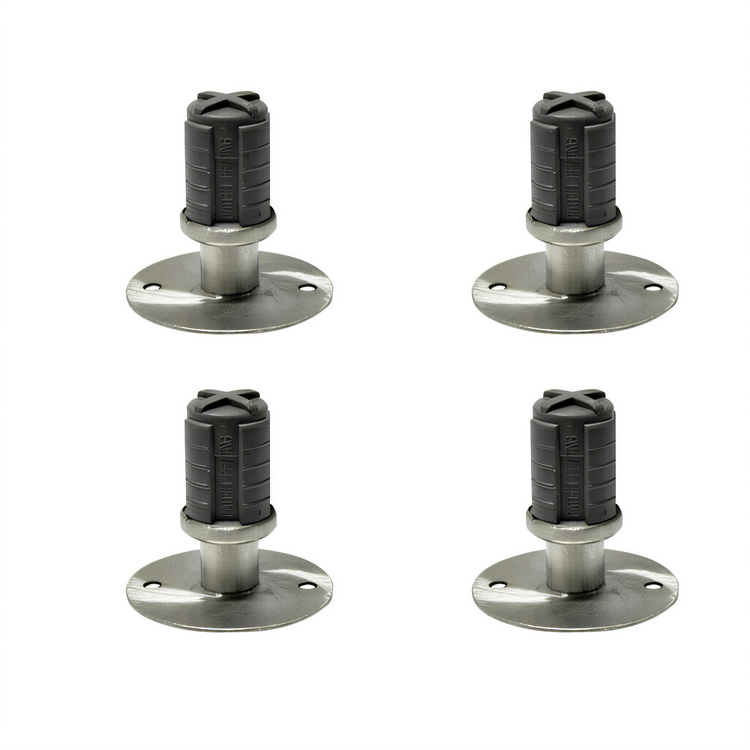 Product image #1 for BK Resources BK-SPRFAF-WH-4 Shelf Casters & Leveling Feet
