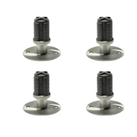 BK Resources BK-SPRFAF-WH-4 Shelf Casters & Leveling Feet