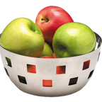 Thumbnail image #1 for American Metalcraft SB1 Round Checkered Stainless Steel Bowl, 8-Inch Diameter, Brushed Finish Case of 36