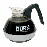 BUNN EasyPour 64 oz. Drip-Proof Coffee Decanter with Fast-Pour Lip, Plastic Body, Black Handle and Stainless Steel Bottom