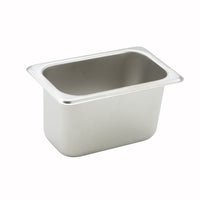 Winco 1/9 Size 4-Inch Deep Solid Straight-Sided Steam Table Pan