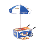 Thumbnail image #1 for Nemco Food Equipment 6550-DW Mini Countertop Hot Dog Steamer Cart, Stainless Steel, Blue, Adjustable Thermostat, 120V