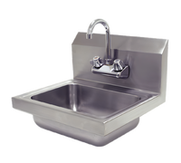Advance Tabco Special Value Wall-Mounted Hand Sink with Splash-Mounted Faucet, 14 x 10 x 5-Inch Bowl