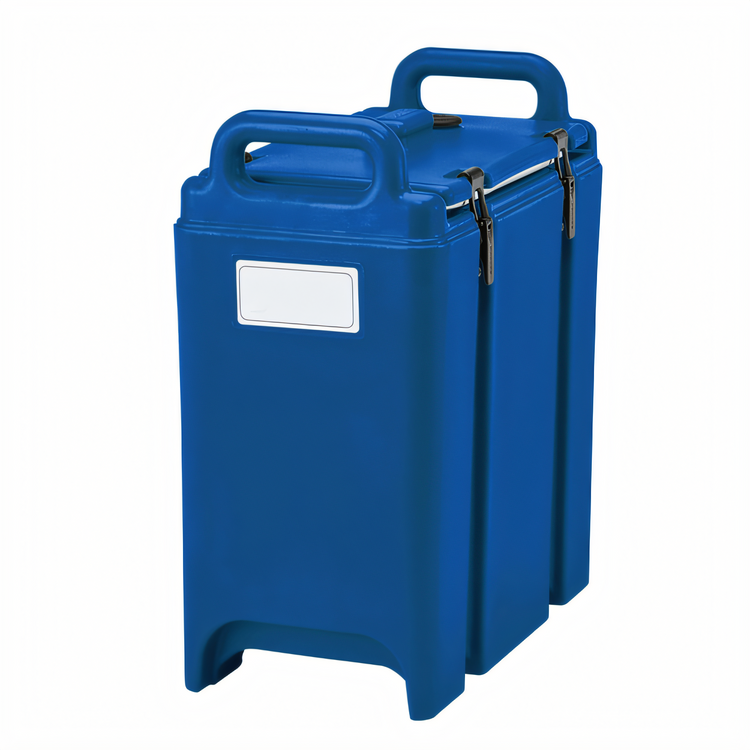 Product image #1 for Cambro Camtainer 3.375-Gallon Insulated Soup Carrier / Beverage Server, Navy Blue, No Spigot
