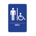 Thumbnail image #1 for Winco Men's Accessible Braille Restroom Sign, 6 x 9 Inches, Blue with White Imprint