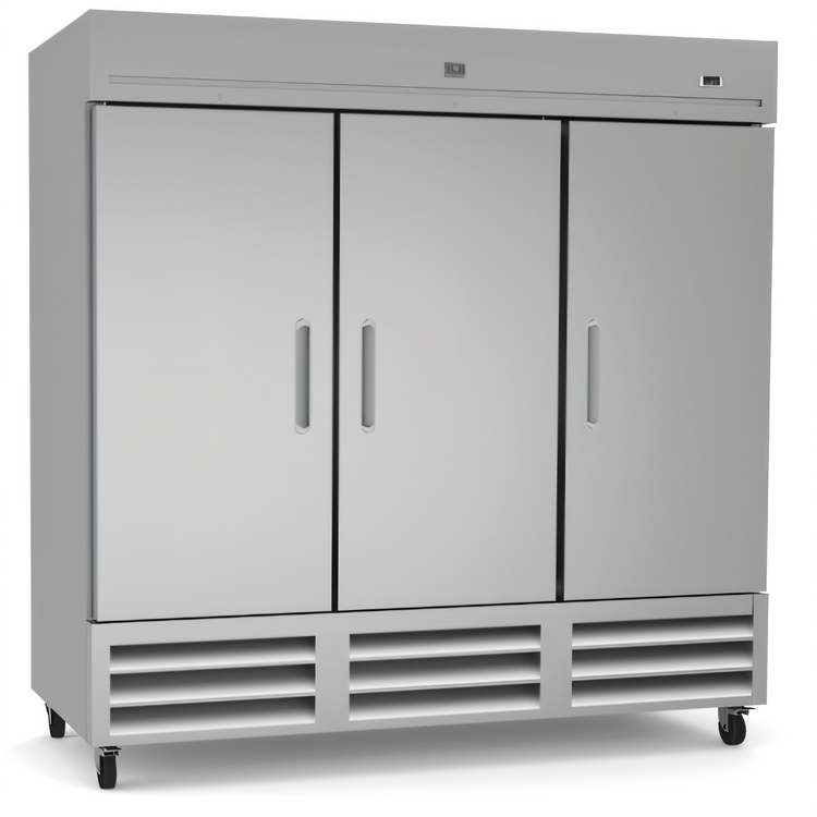 Product image #1 for Kelvinator Commercial 81-Inch Three-Section Reach-In Freezer, 72 Cu. Ft., Bottom-Mount Self-Contained Refrigeration