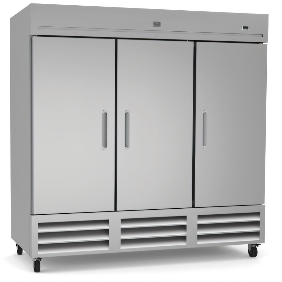 Product image #1 for Kelvinator Commercial 81-Inch Three-Section Reach-In Freezer, 72 Cu. Ft., Bottom-Mount Self-Contained Refrigeration