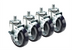 Thumbnail image #1 for Krowne Royal Series Heavy-Duty 5-Inch Swivel Threaded Stem Casters with Brake, Set of 4