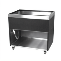 Glastender MIB-36-H Mobile Ice-Cooled Beer Bin with Open Front Cabinet Base, 36 Inch Wide