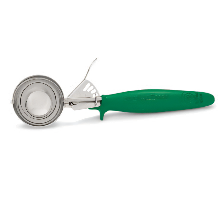 Product image #1 for Hamilton Beach Commercial #12 Stainless Steel Disher/Portion Scoop with Microban Ergo Handle, Green, 2-3 oz