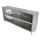 Thumbnail image #1 for BK Resources BKDC-1548 48-Inch Open-Front Stainless Steel Dish Cabinet with Fixed Shelf, 15-Inch Deep