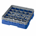 Thumbnail image #2 for Cambro Camrack Full Size 25-Compartment Glass Rack with Soft Gray Extender, Blue