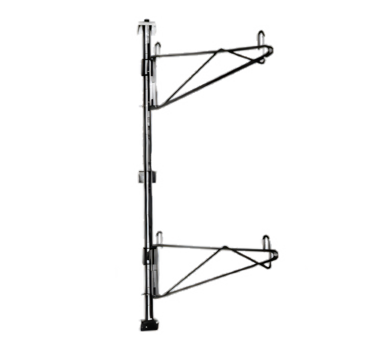 Product image #1 for Eagle Group Adjustable Post Wire Wall Mount Prepackaged End Unit for 24-Inch Shelves, 33-Inch Posts, Stainless Steel