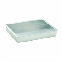 Winco 13 x 9 x 2 Inch Rectangular Straight-Sided Aluminum Cake Pan