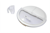 Round Rotating Lid for 20-Gallon Food Storage Container with 20 oz Scoop