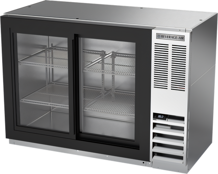 Product image #1 for Beverage-Air 48-Inch Two-Section Food-Rated Back Bar Refrigerator with Sliding Glass Doors