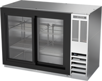 Beverage-Air 48-Inch Two-Section Food-Rated Back Bar Refrigerator with Sliding Glass Doors