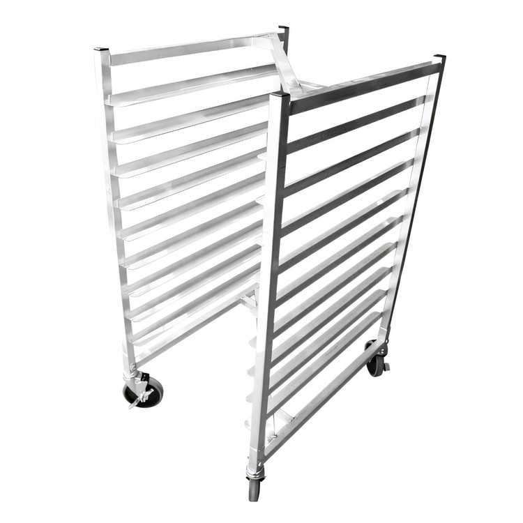 Product image #1 for Full-Size Mobile Aluminum Side-Load Pan Rack, 9-Pan Capacity