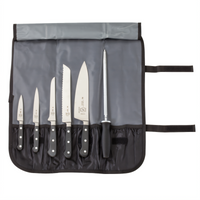 Mercer Culinary Renaissance 7-Piece Knife Roll Set with 7-Pocket Roll Bag