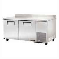 True 67-1/4-Inch Deep Worktop Refrigerator with 2 Solid Doors and Self-Contained Side-Mount Refrigeration