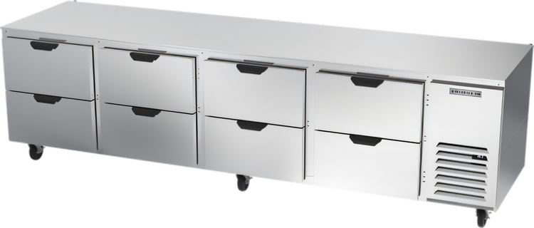Product image #1 for Beverage Air 119-Inch Wide Stainless Steel Undercounter Refrigerator with 8 Drawers