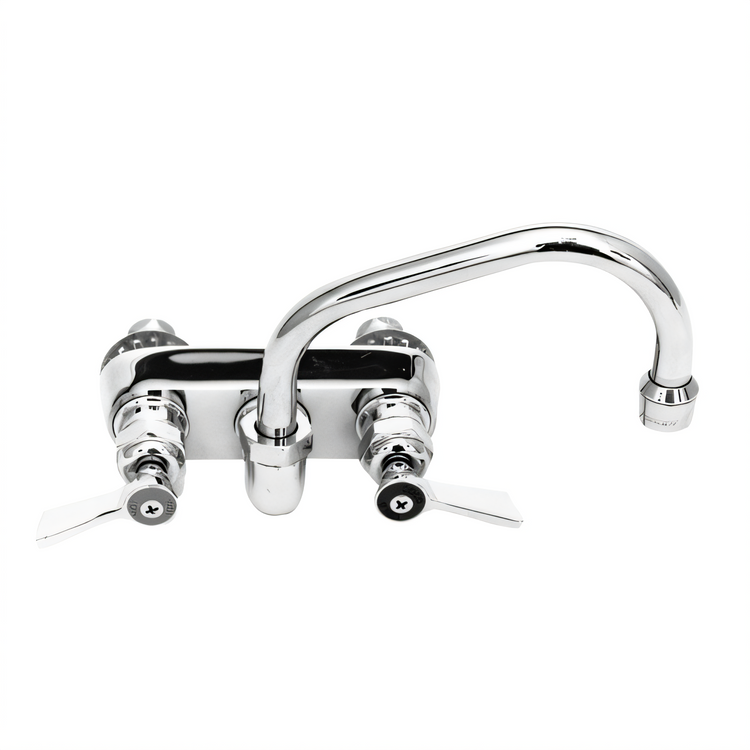 Product image #1 for Fisher Low-Lead Brass 4-Inch Center Backsplash Faucet with 12-Inch Swing Spout and Lever Handles