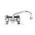 Thumbnail image #1 for Fisher Low-Lead Brass 4-Inch Center Backsplash Faucet with 12-Inch Swing Spout and Lever Handles