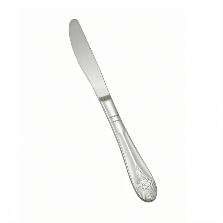 Product image #1 for Winco Peacock 8-7/8 Inch Dinner Knife, 18/8 Stainless Steel, Extra Heavyweight, Mirror Finish