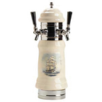 Thumbnail image #1 for Micro Matic USA CT200-2 Single-Column Ceramic Countertop Air-Cooled Draft Beer Tower, 2 Brass-Body Faucets, Handles Not Included