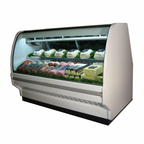 Thumbnail image #1 for Howard-McCray 40E Series R-CDS40E-4C-S-LED Remote Deli Meat & Cheese Service Case, 51.5-Inch Curved Glass, Stainless Steel, LED