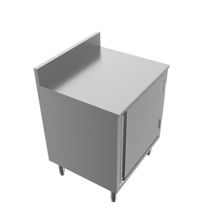 Product image #1 for BK Resources Well Series 24 x 21 Inch Stainless Steel Underbar Cabinet with Flat Top and Raised Edge